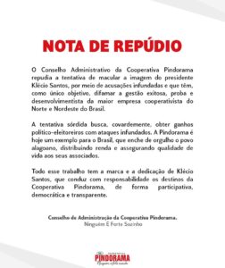 nota de repudio pindorama