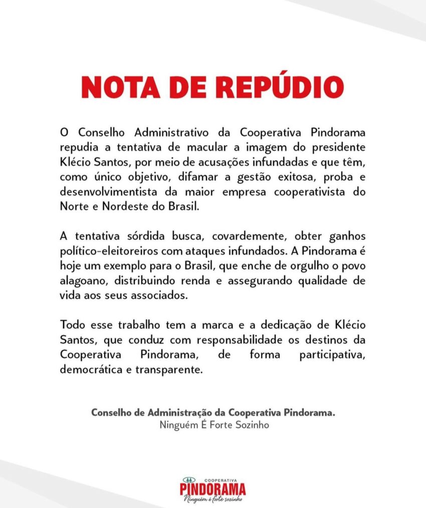 nota de repudio pindorama